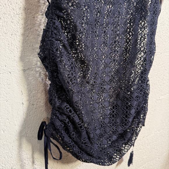 1. State Women's Convertible Tank Dress swim Cover-up navy XL - Picture 4 of 9